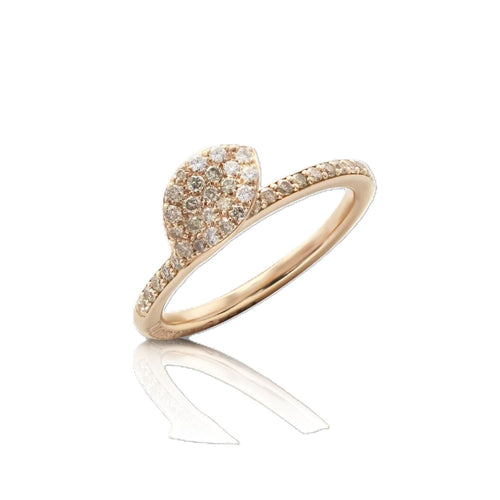 Petit Garden Collection Pave Diamond Leaf Ring