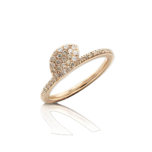 Petit Garden Collection Pave Diamond Leaf Ring