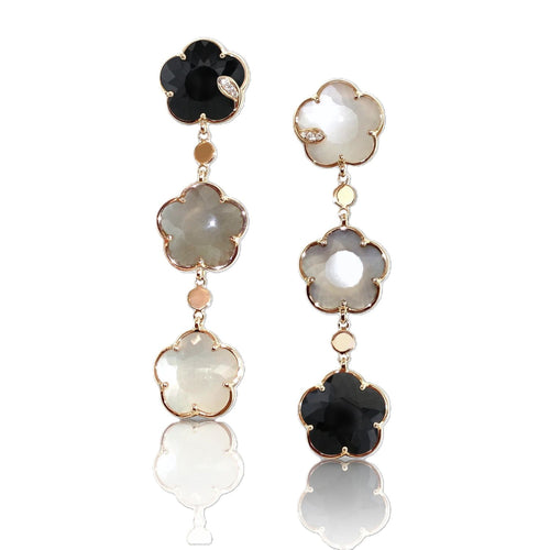 Petit Joli Collection Moonstone and Onyx Dangle Earrings