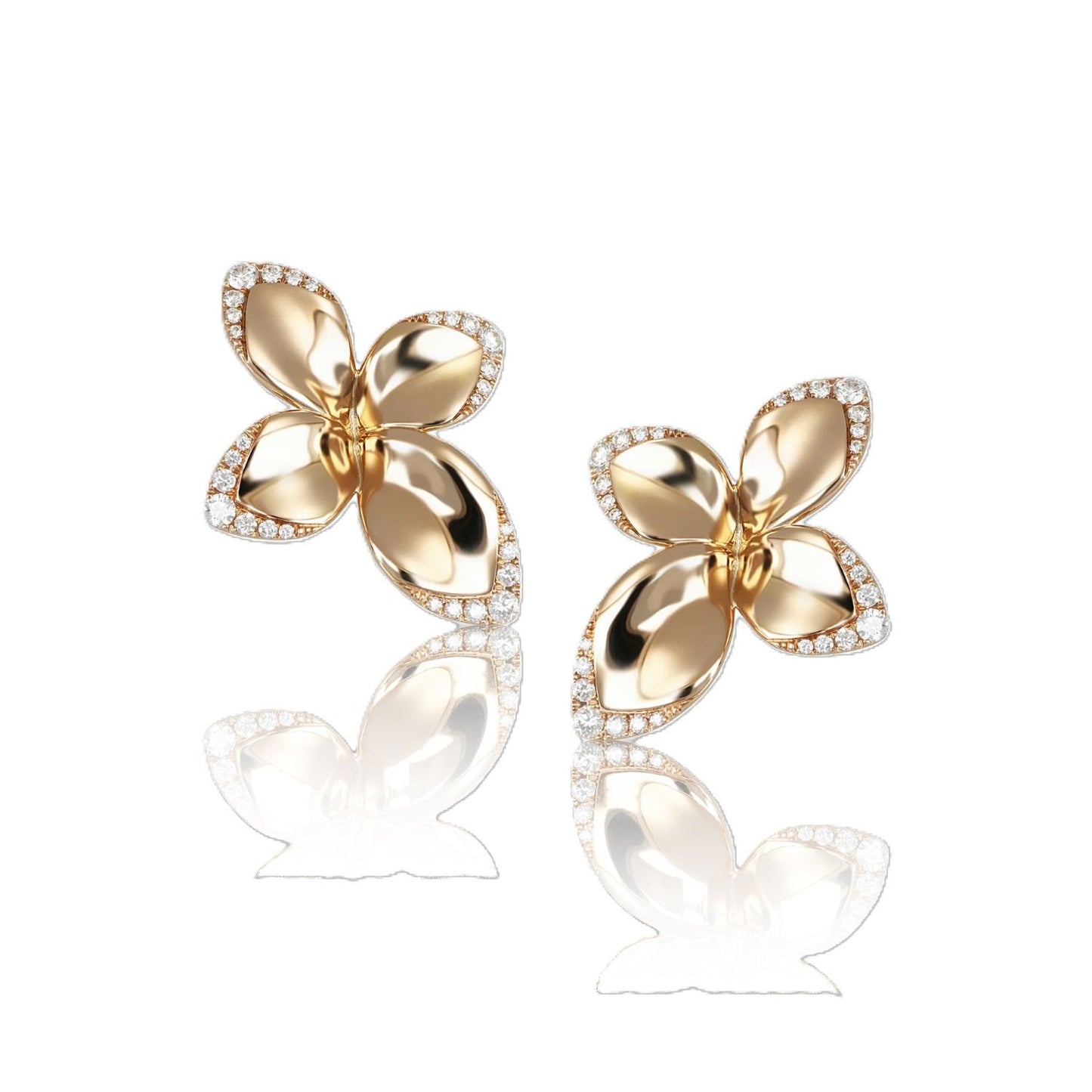 Giardini Segreti Collection Diamond Accented Flower Earrings