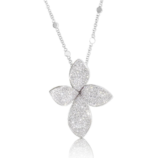 Giardini Segreti, Collection Diamond Flower Pendant Necklace