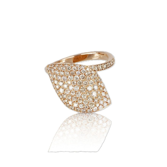 Alleluia Collection Diamond Leaf Motif Ring