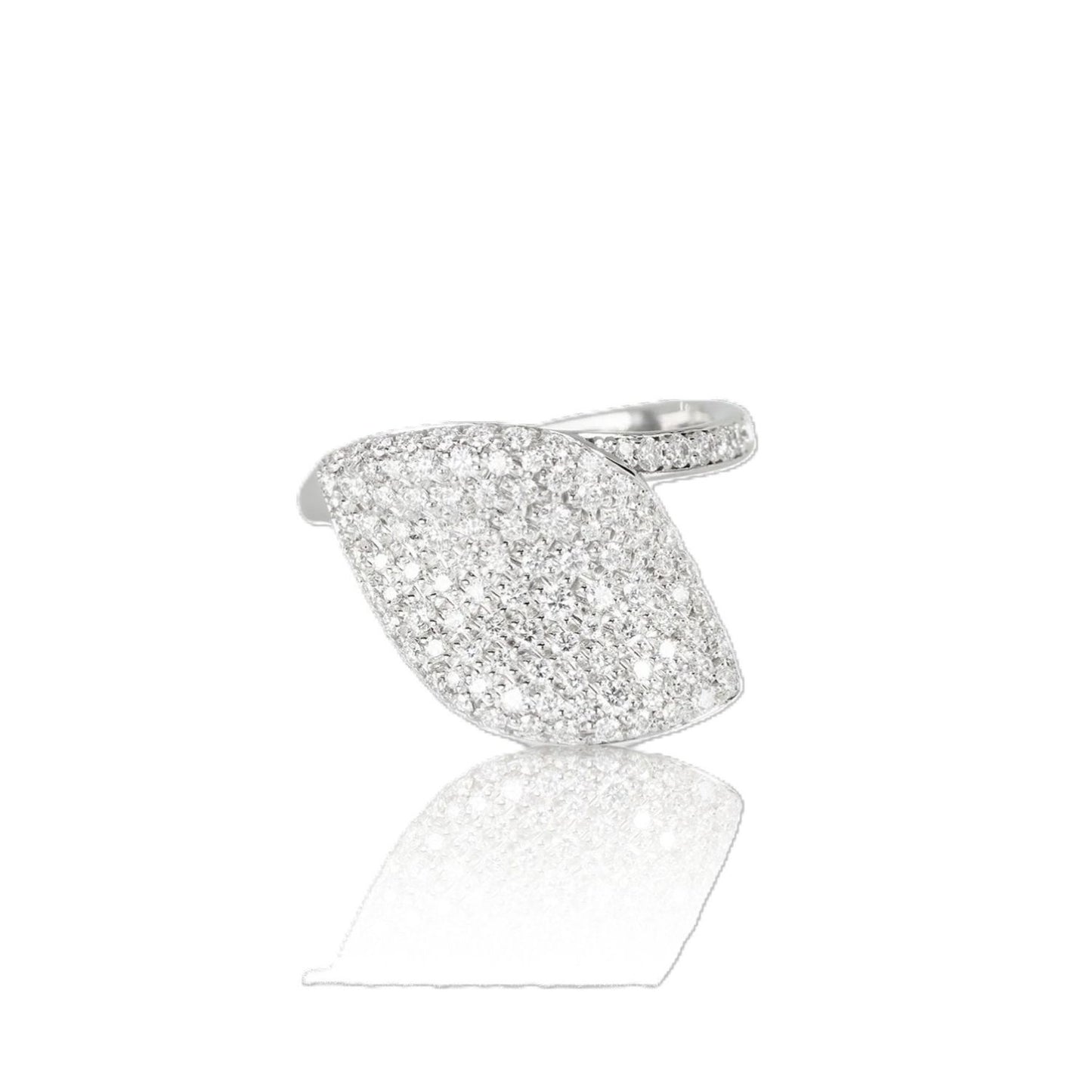 Alleluia Collection Diamond Leaf Motif Ring