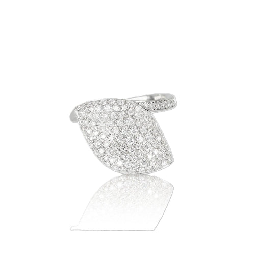 Alleluia Collection Diamond Leaf Motif Ring