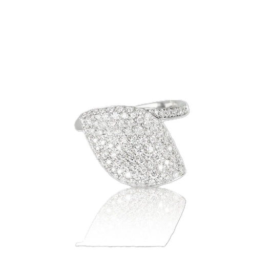 Alleluia Collection Diamond Leaf Motif Ring