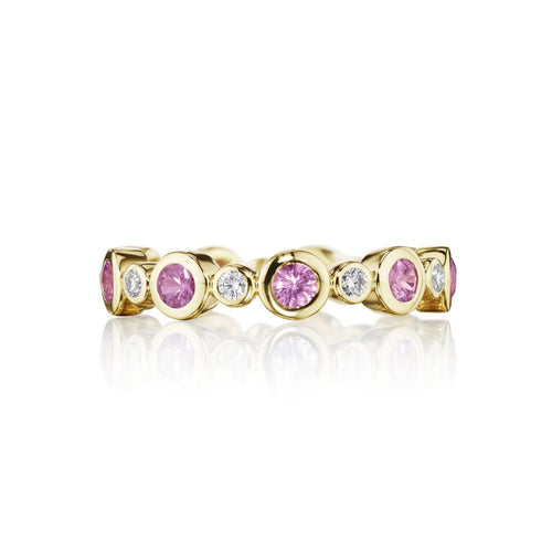 Aura Collection Pink Sapphire and Diamond Eternity Band