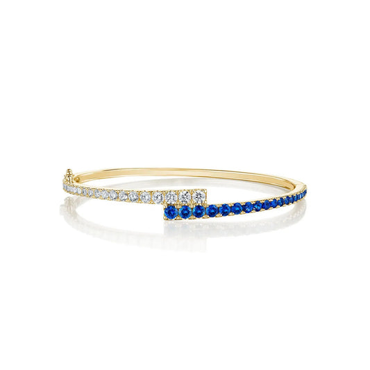 Blue Sapphire Bypass Bangle