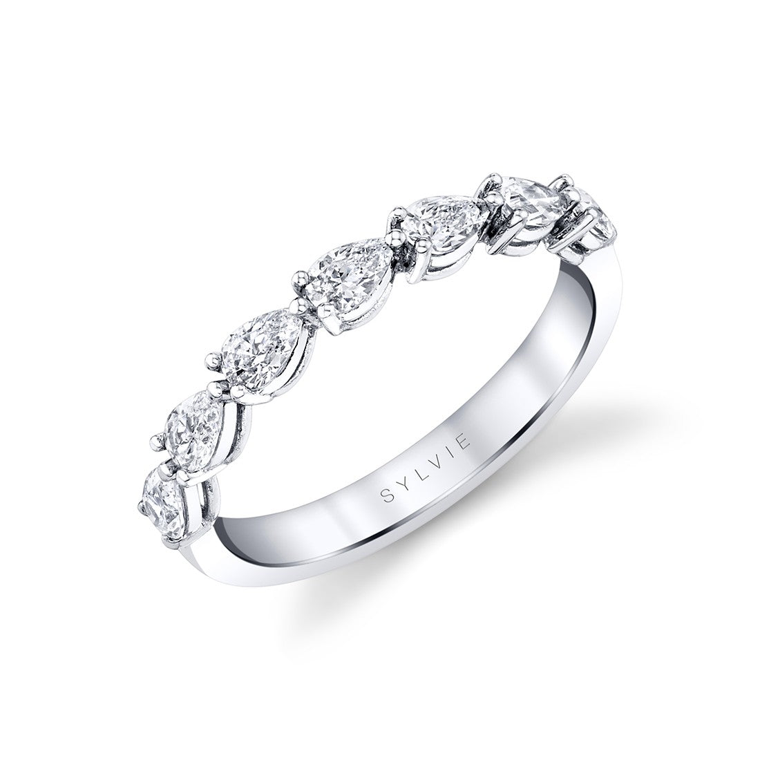 Pear Shaped East To West Wedding Band