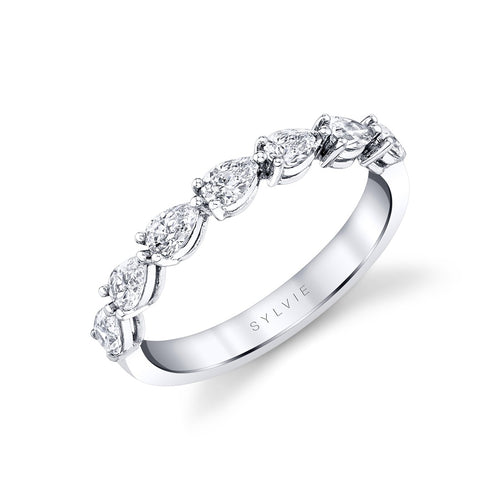 Pear Shaped East To West Wedding Band