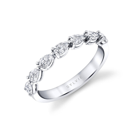 Pear Shaped East To West Wedding Band