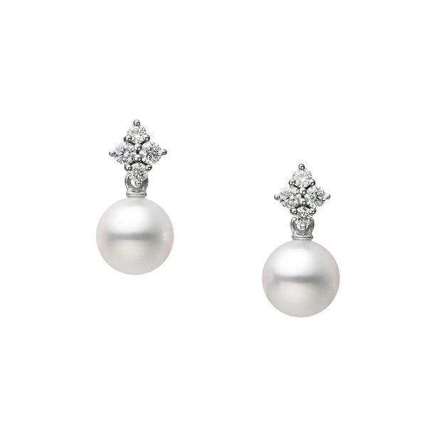 Classic Collection Akoya & Diamond Pearl Earrings