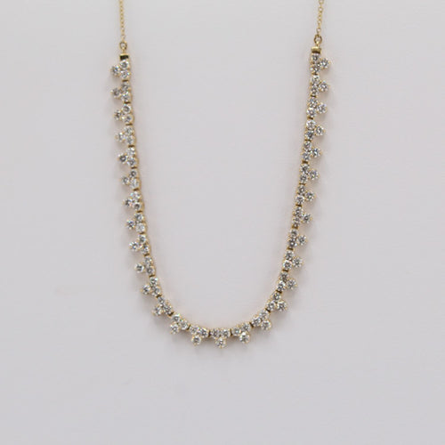 Tri Cluster Diamond Necklace