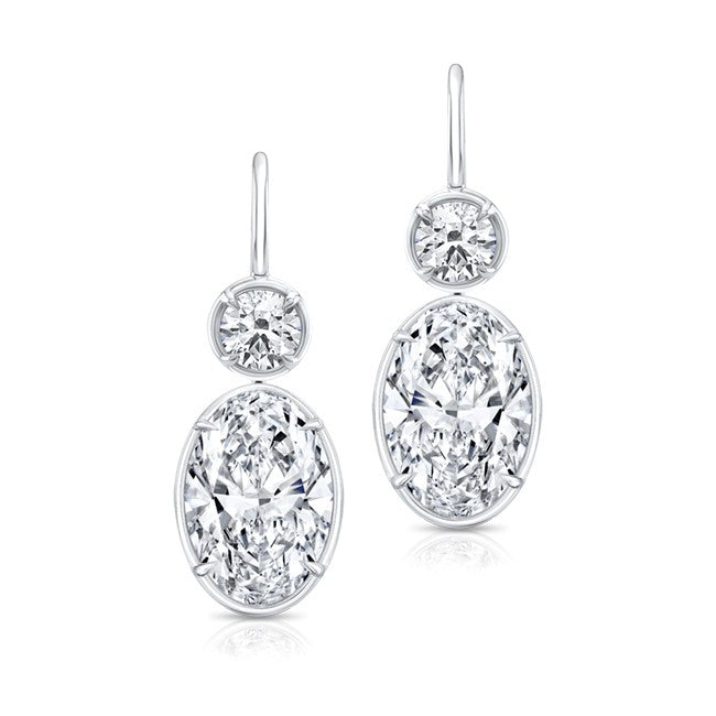 GIA Certified Diamond Drop Earrings