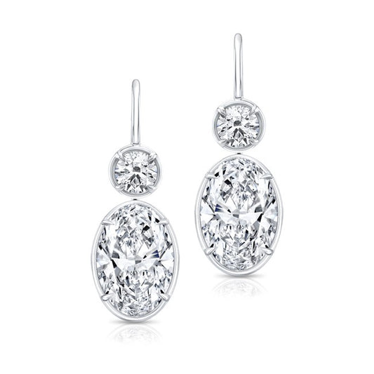 GIA Certified Diamond Drop Earrings