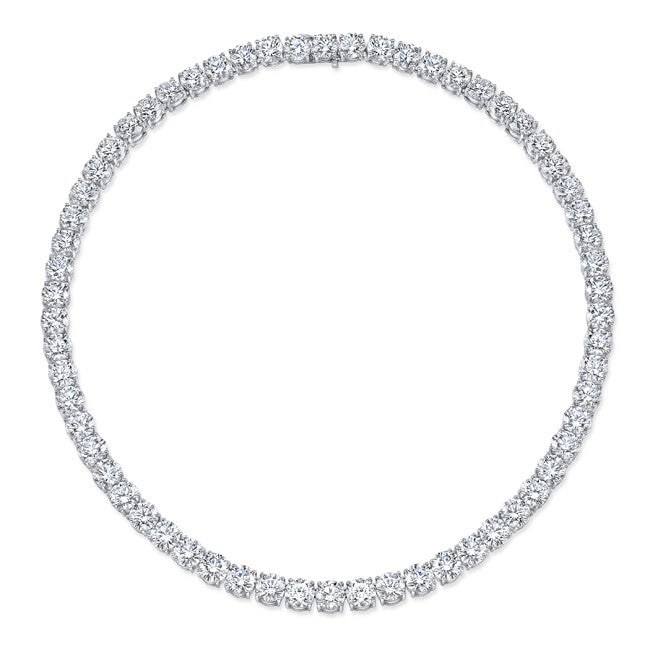 Certed Diamond Line Necklace