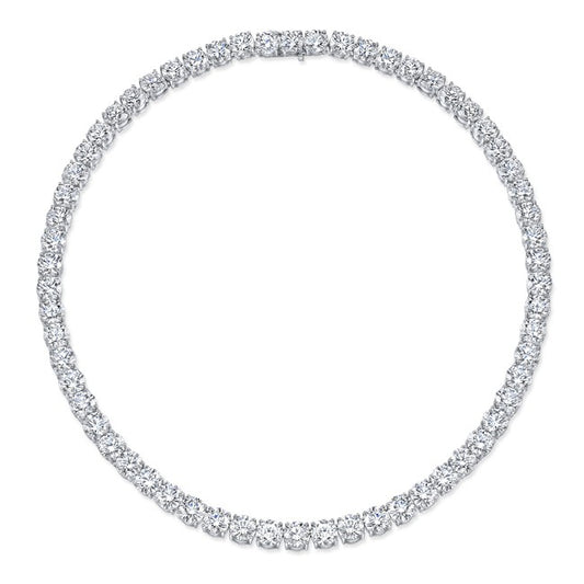 Certed Diamond Line Necklace