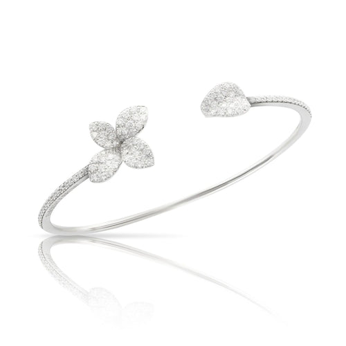 Petit Garden Collection Flower Motif Open Bangle Bracelet