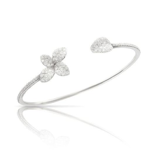 Petit Garden Collection Flower Motif Open Bangle Bracelet