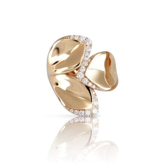 Giardini Segreti Collection Diamond Flower Bypass Ring