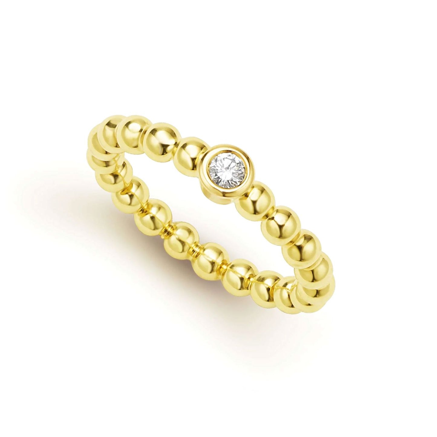 Caviar Gold Collection Diamond Stacking Ring