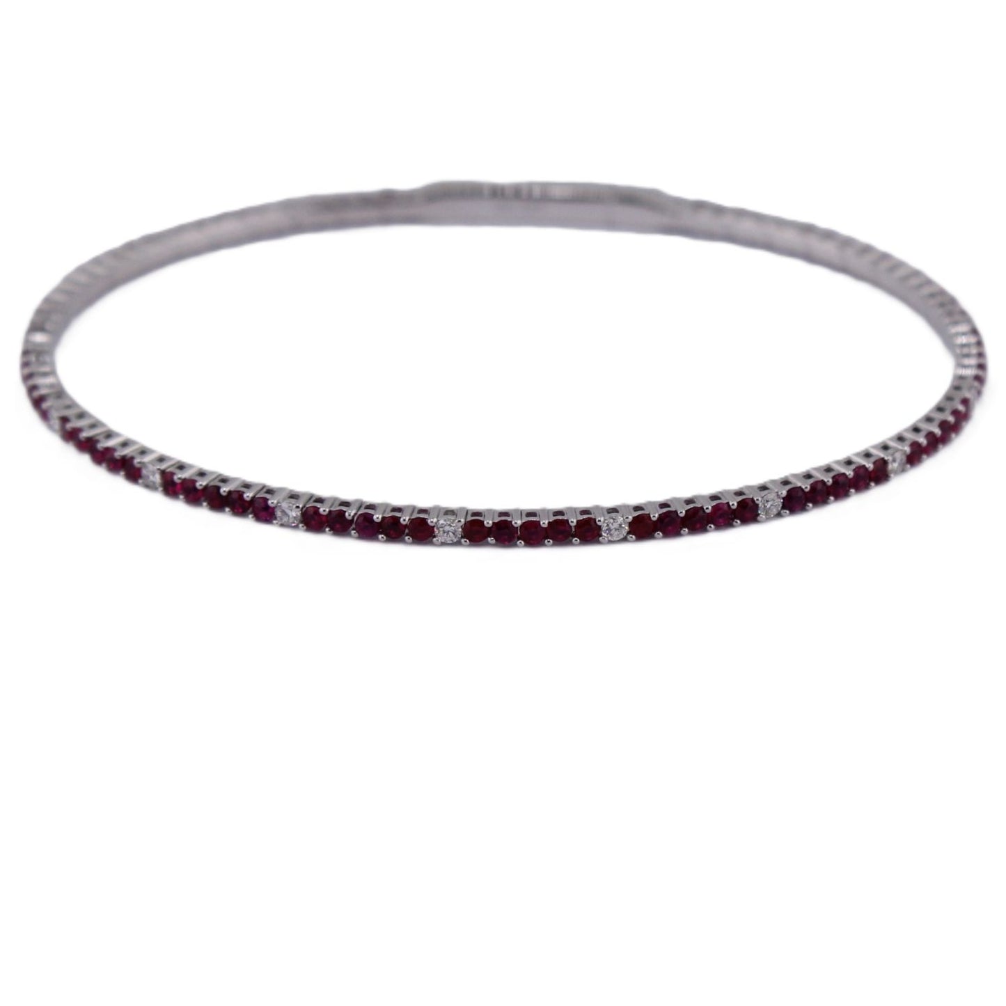 Ruby & Diamond Flexible Line Bracelet