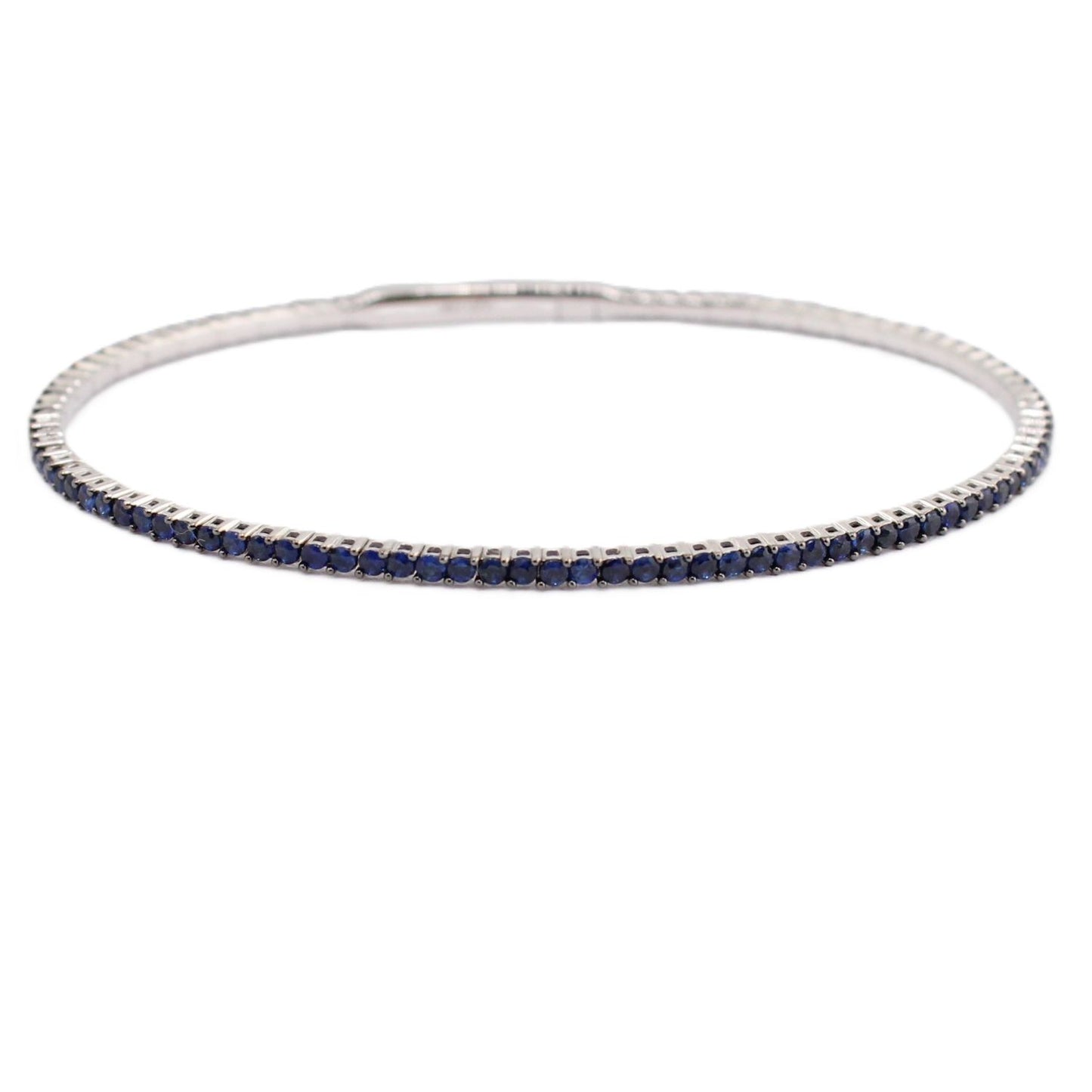 Blue Sapphire Flexible Line Bracelet