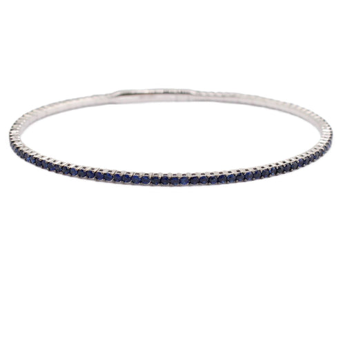 Blue Sapphire Flexible Line Bracelet