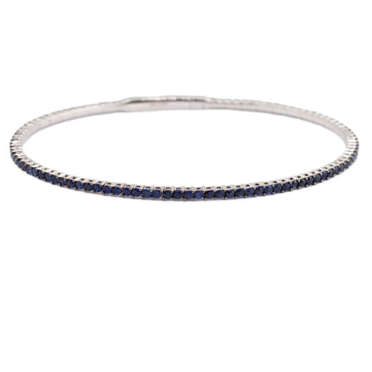 Blue Sapphire Flexible Line Bracelet
