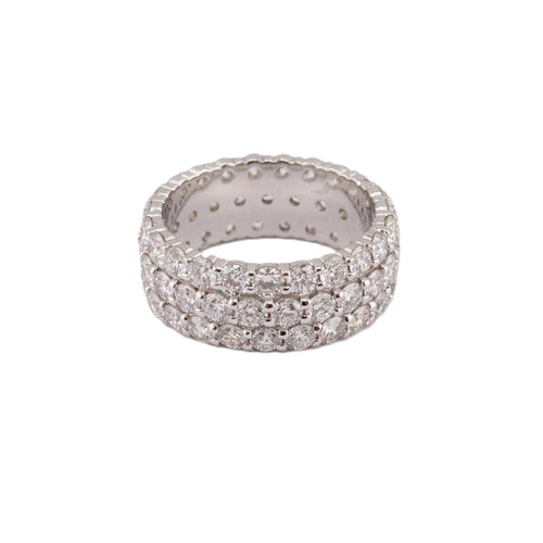 3-Row Diamond Eternity Band