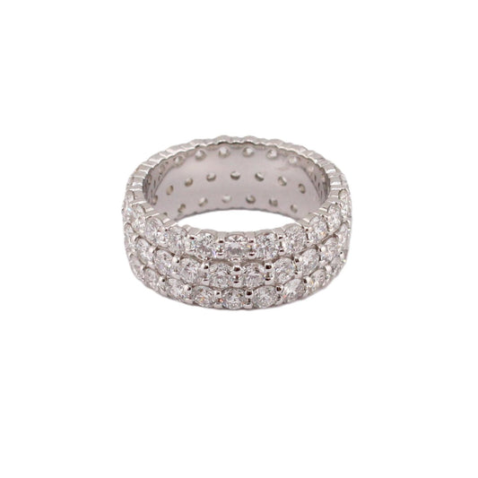3-Row Diamond Eternity Band