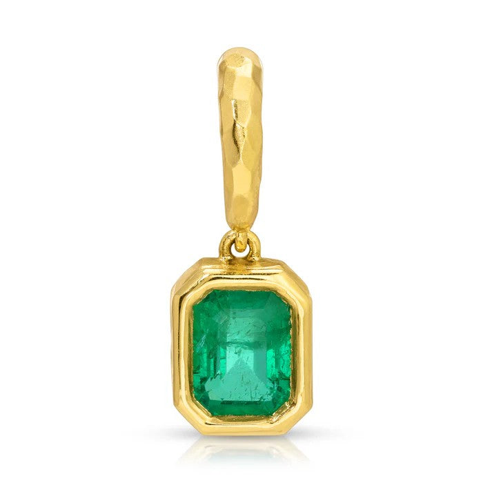 Emerald Cut Emerald Pendant