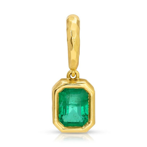 Emerald Cut Emerald Pendant