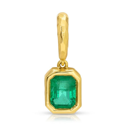 Emerald Cut Emerald Pendant