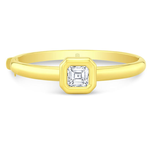 Asscher Cut Diamond Bangle Bracelet