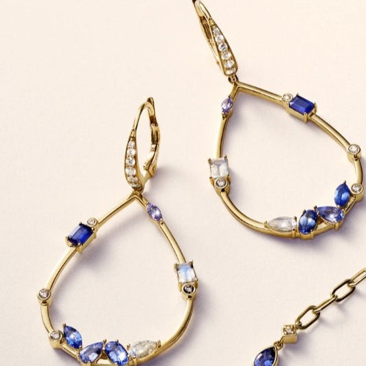 Half Moon Teardrop Earrings