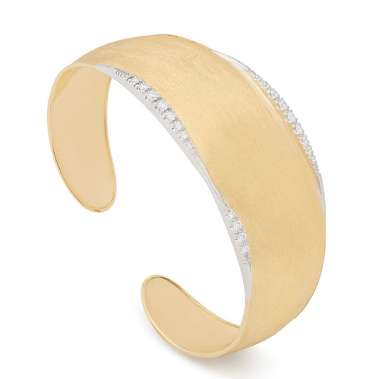 Lunaria Collection Cuff Bracelet with Diamonds
