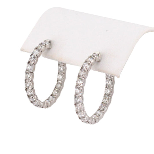 Inside Out Diamond Hoop Earrings