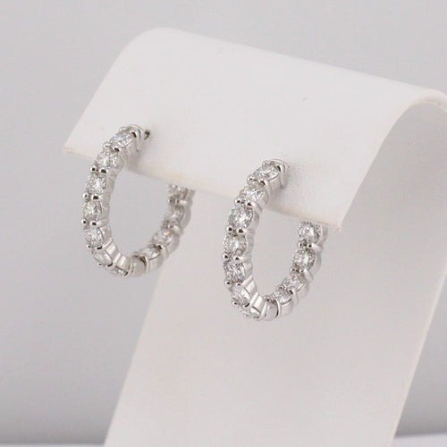 Inside Out Diamond Hoop Earrings