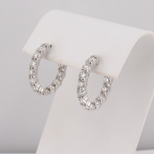Inside Out Diamond Hoop Earrings