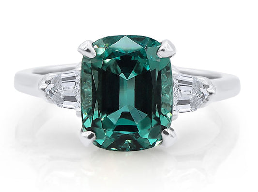 Certified Tourmaline and Diamond Ring