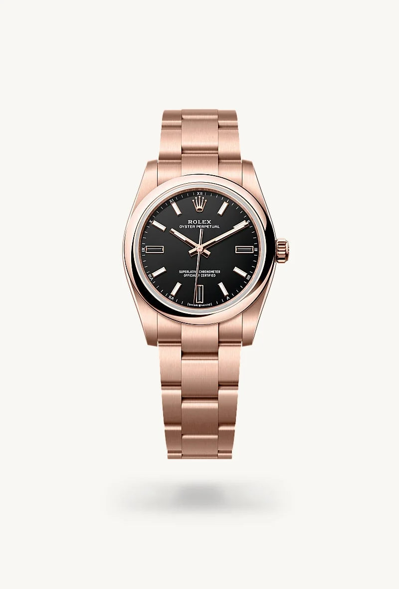 Rolex Oyster Perpetual 34 18 kt Everose gold, M124205-0001