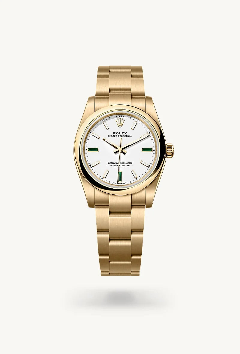 Rolex Oyster Perpetual in 18 kt yellow gold, M124208-0002 - Orrs Jewelers