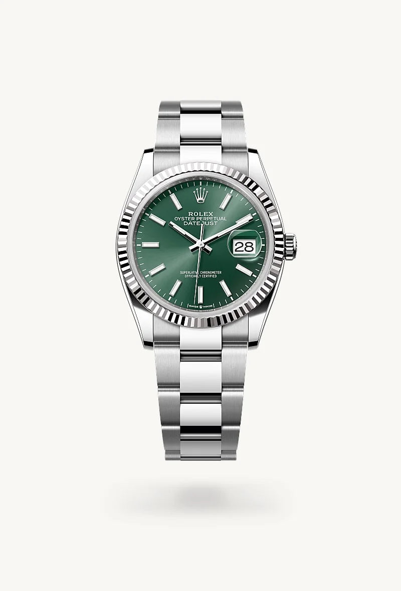Rolex Datejust in White Rolesor - combination of Oystersteel and white gold, M126234-0052 - Orrs Jewelers