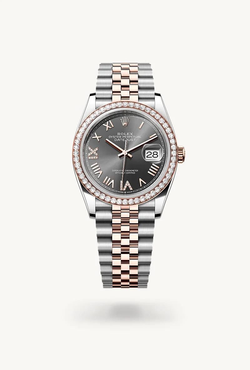 Rolex Datejust in Everose Rolesor - combination of Oystersteel and Everose gold, M126281RBR-0035 - Orrs Jewelers