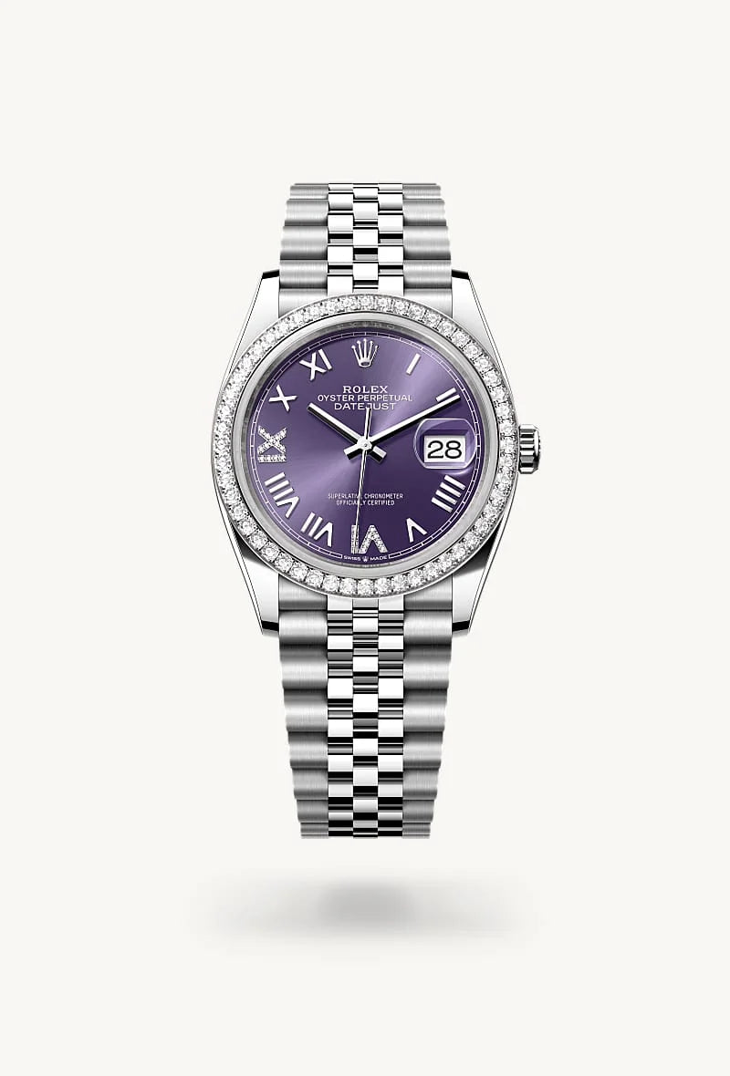 Rolex Datejust in White Rolesor - combination of Oystersteel and white gold, M126284RBR-0055 - Orrs Jewelers