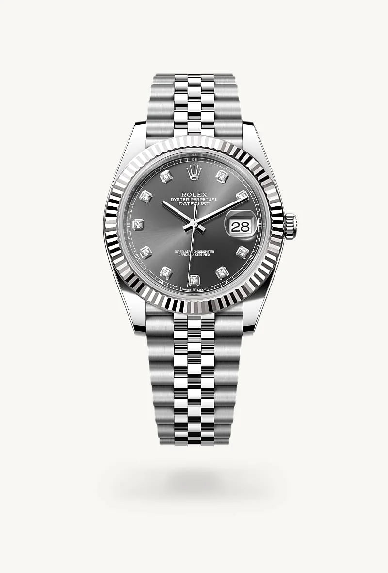 Rolex Datejust in White Rolesor - combination of Oystersteel and white gold, M126334-0006 - Orrs Jewelers