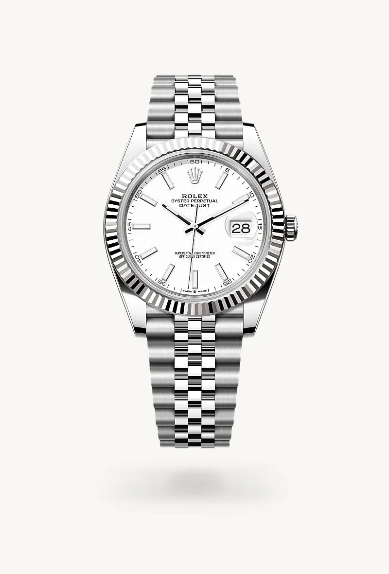 Rolex Datejust in White Rolesor - combination of Oystersteel and white gold, M126334-0010 - Orrs Jewelers