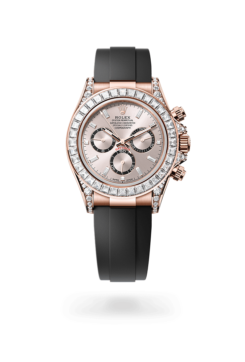 rolex Cosmograph Daytona in 18 kt Everose gold with lugs set with diamonds,  - Orr's Jewelers