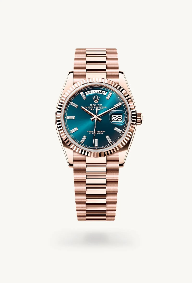 Rolex Day-Date in 18 kt Everose gold, M128235-0085 - Orrs Jewelers