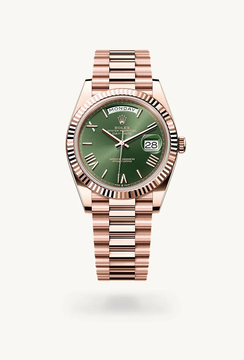 Rolex Day-Date in 18 kt Everose gold, M228235-0025 - Orrs Jewelers